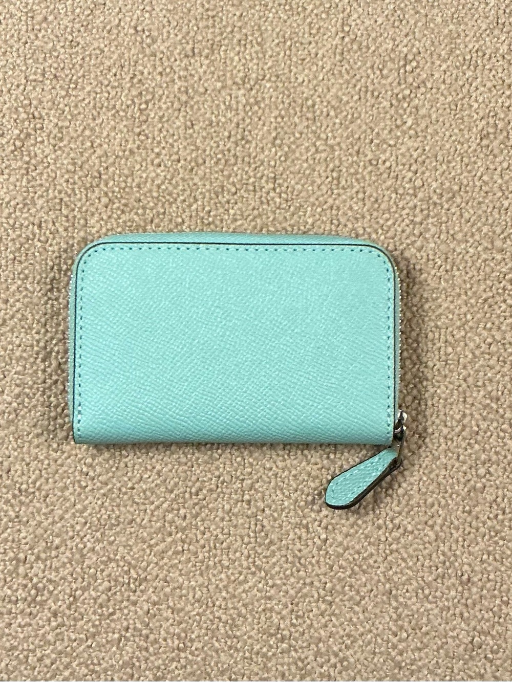 Coach Blue Zip Card Case Wallet. Authentic Coach Wallet. - Picture 3 of 7